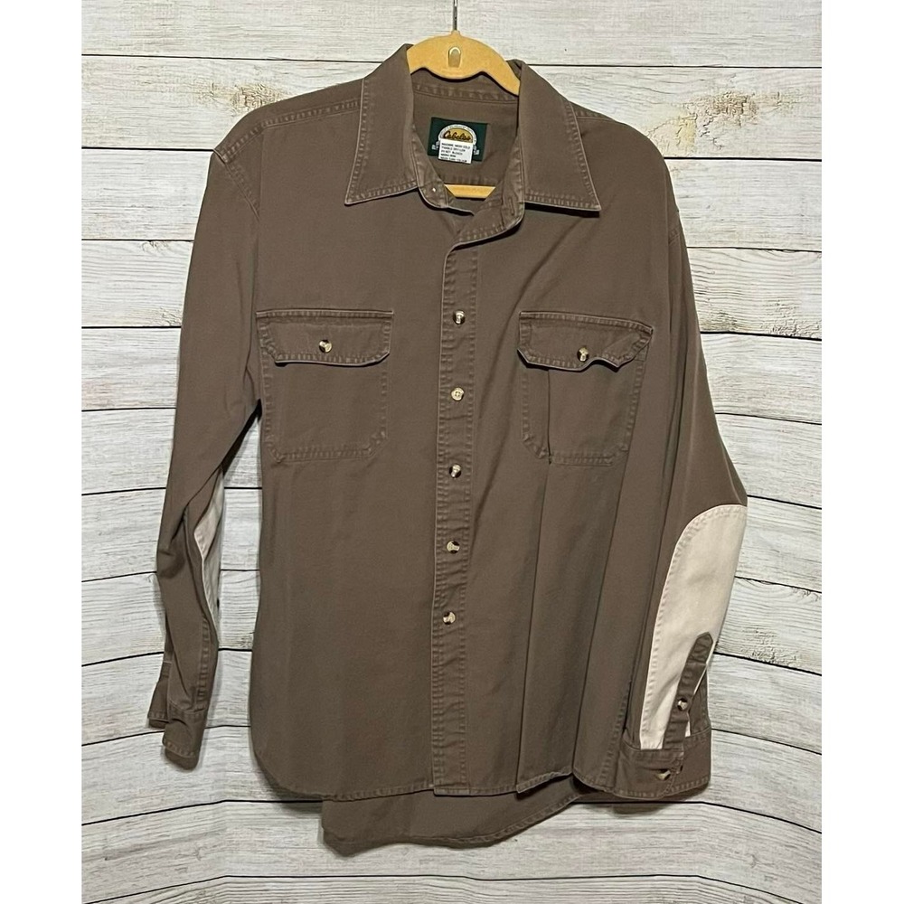 Cabelas Brown Outdoor Gear Heavy Weight Button Front LS Shirt Sz XL TbD